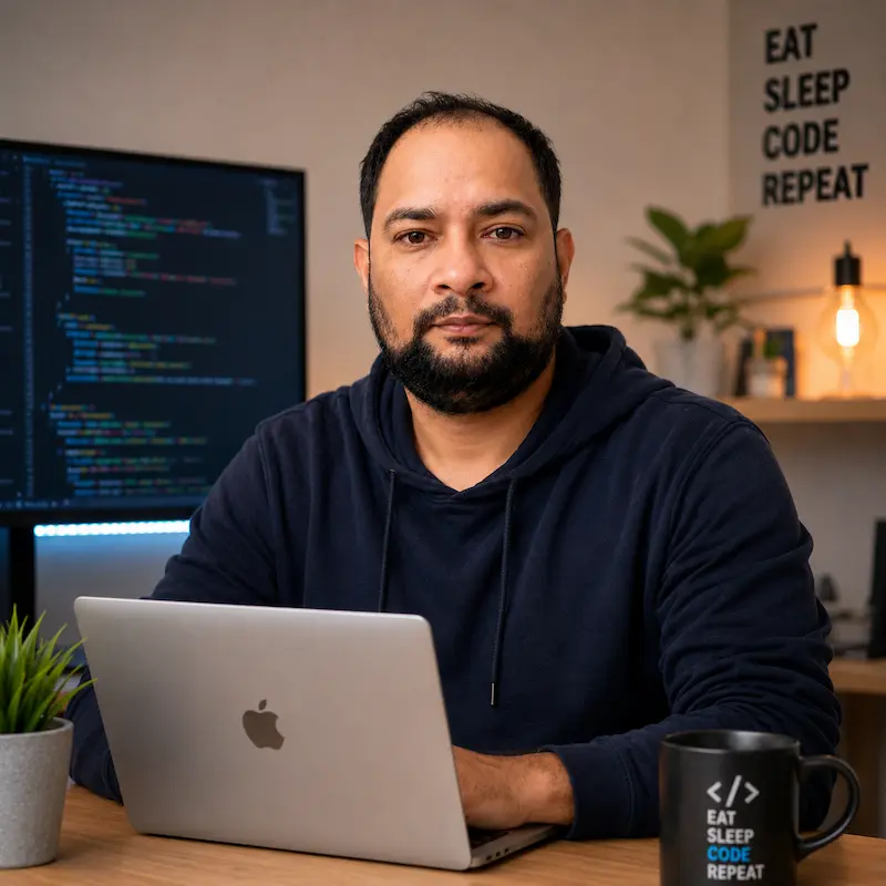 Get in touch with Ajeet Singh, a freelance web developer and website solution expert, at his coding workspace.