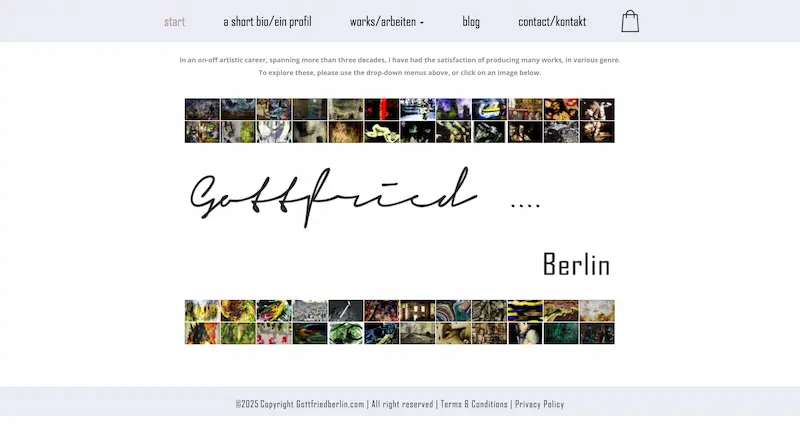 Homepage screenshot of the gottfriedberlin.com website