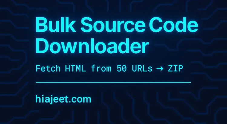 Here is a blog post draft for your Bulk Source Code Downloader tool, designed to be informative, SEO-friendly, and drive traffic to the tool page. How to Bulk Download Website Source Code for Analysis and Backup