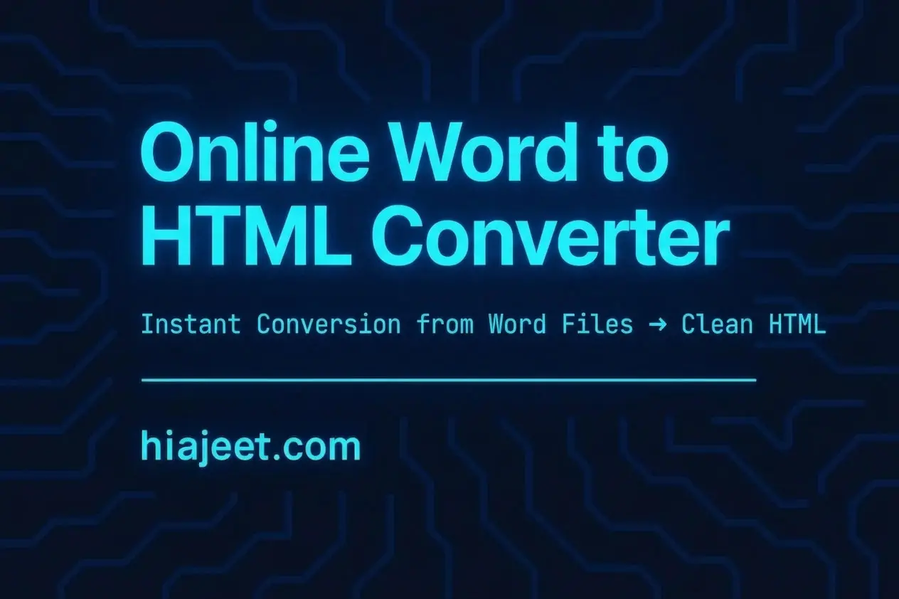 Free Word to HTML Converter and Text Fix Tool